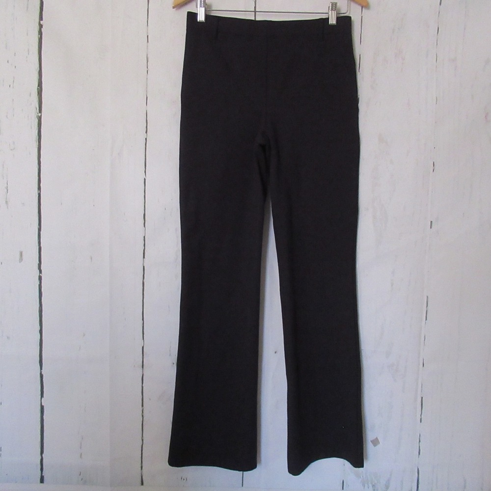 Quince Pants M Navy Blue Ponte Knit Ultra Stretch Bootcut Pull On